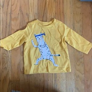 3 to 6 mo yellow tee